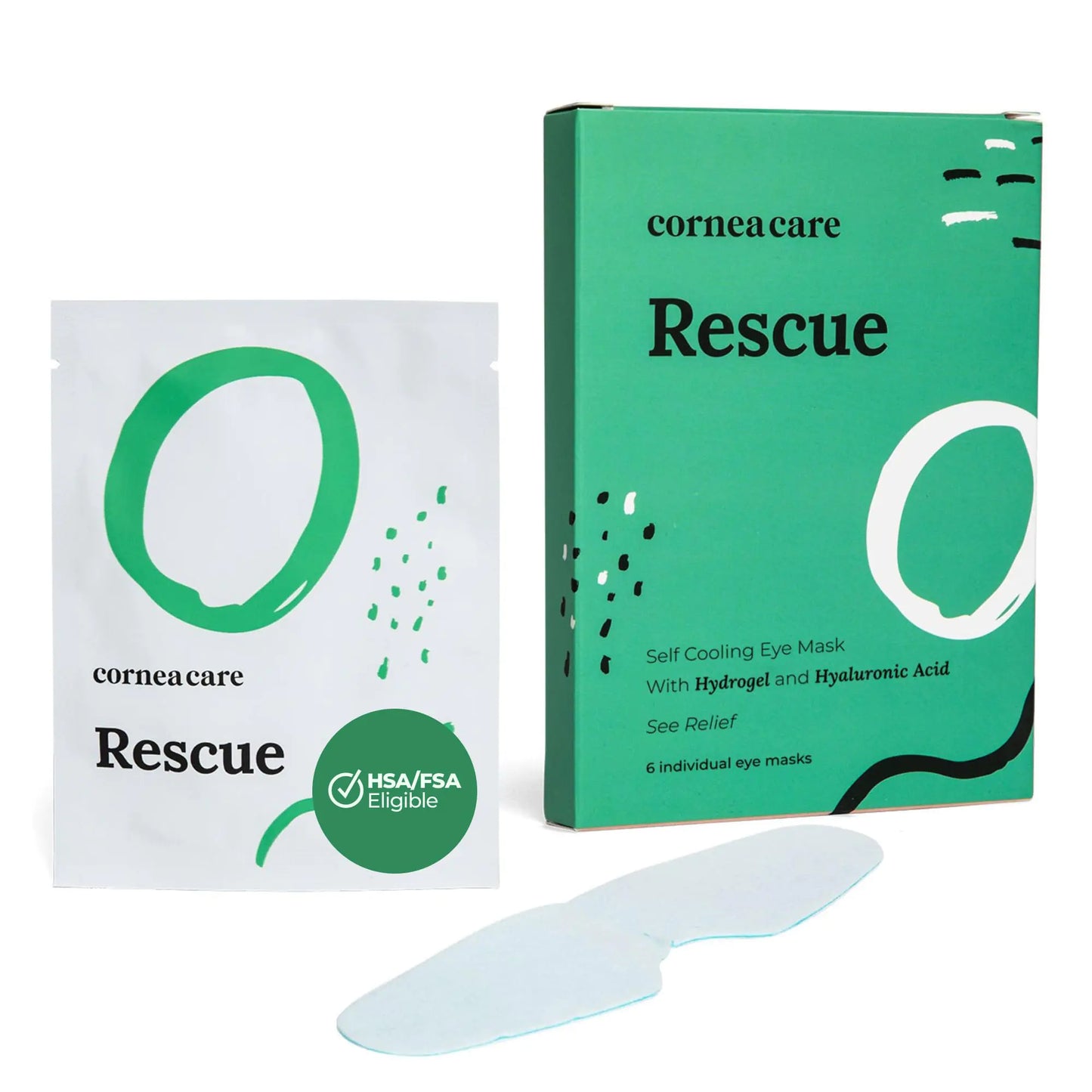 Rescue Hydrogel Self Cooling Compresses | Eye Cooling Pads |