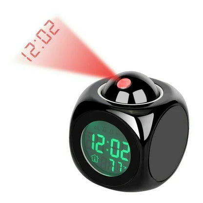 LED Projection Alarm Clock Digital LCD Display USB