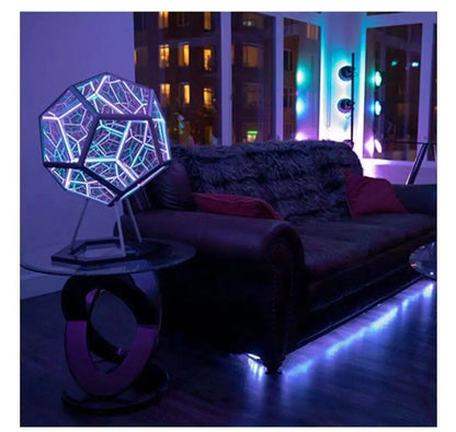 3D Cube Infinite Dodecahedron Nightlight USB