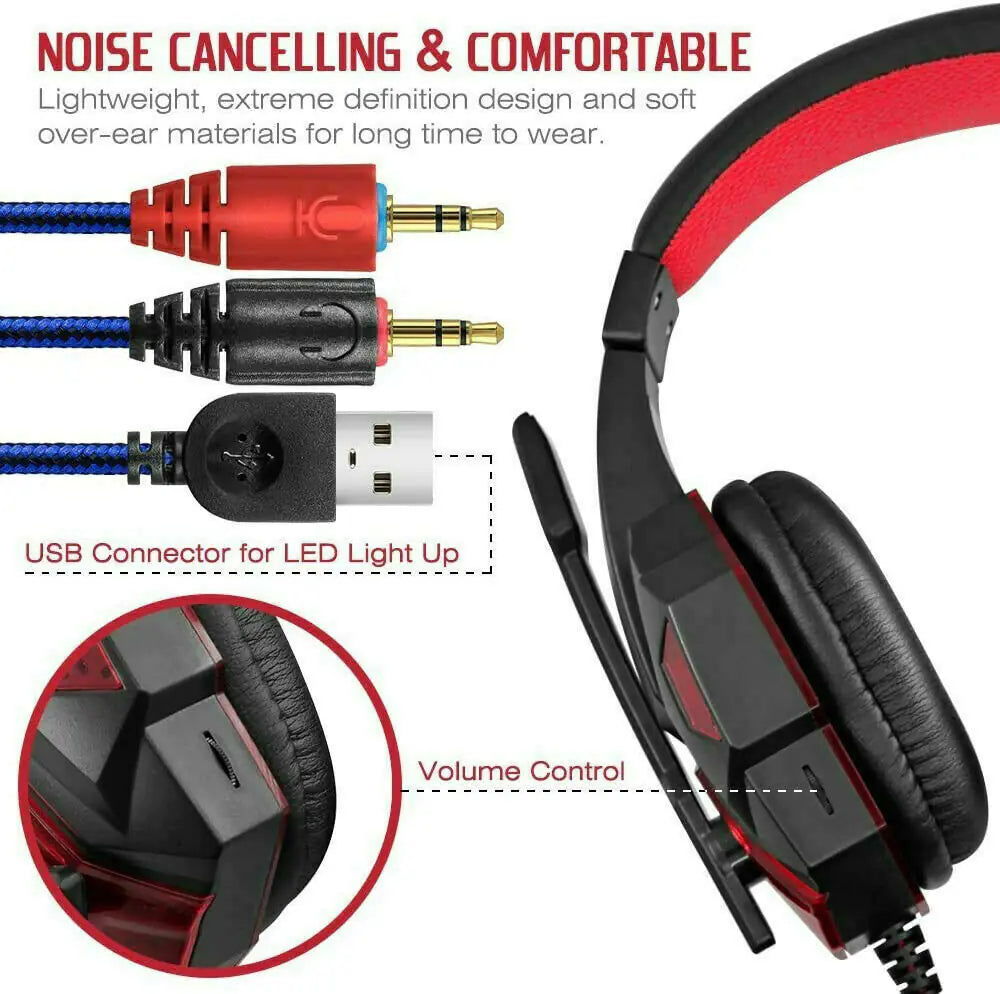 3.5mm Gaming Headset  For PC PS4 Xbox One