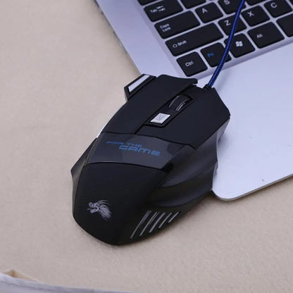 Wired Gaming Mouse 5500DPI 7-Color LED