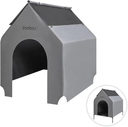 Zooba 29” Durable Dog House Cover - Waterproof & UV-Resistant 600D Oxford Fabric